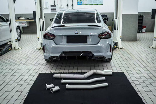 BMW 2 Series M240 G42 2022-ON with Aftermarket Parts - Midpipe Exhaust Stainless Steel / Titanium from ArmorExtend