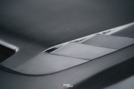 BMW M2 / C G87 2023 2024 & 2 Series 230i M240i G42 2022 2023 2024 with Aftermarket Parts - AE Style Hood Bonnet Double-sided Carbon Fiber from ArmorExtend
