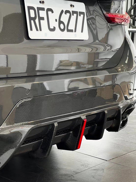 BMW 3 Series 330i (With M-Package Bumper, does not fit base model) M340i LCI G20 G21 2023 2024 2025 with Aftermarket Parts - AE V2 Style Rear Diffuser & Canards Carbon Fiber from ArmorExtend