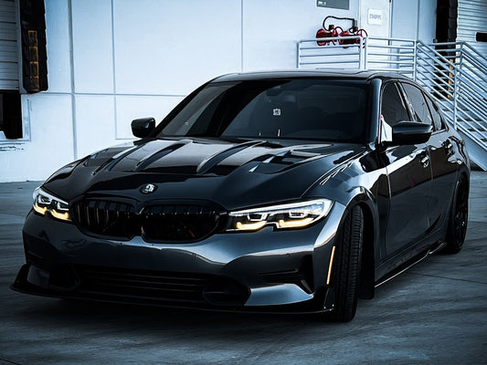 BMW 3 Series 330i M340i G20 G21 (Fits both Pre-LCI & LCI) 2019 2020 2021 2022 2023 2024 with Aftermarket Parts - AE Style Front Fenders Carbon Fiber from ArmorExtend