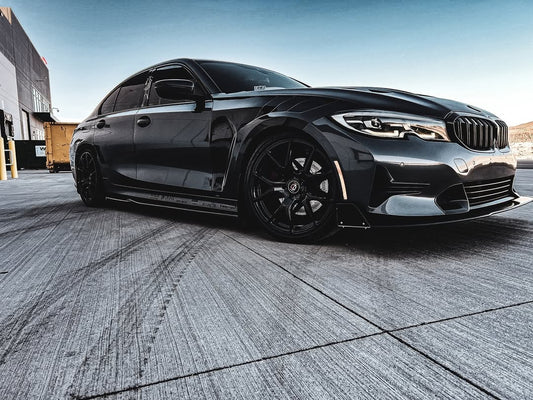 BMW 3 Series 330i M340i G20 G21 (Fits both Pre-LCI & LCI) 2019 2020 2021 2022 2023 2024 with Aftermarket Parts - AE Style Front Fenders Carbon Fiber from ArmorExtend