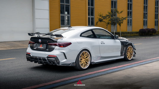 BMW 4 Series M440 430 G22 G23 2020-ON with Aftermarket Parts - ART Front Fenders Dry Pre-preg Carbon Fiber from ArmorExtend
