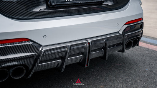 BMW 4 Series M440 430 G22 G23 2020-ON with Aftermarket Parts - ART Rear Diffuser & Canards Dry Pre-preg Carbon Fiber from ArmorExtend