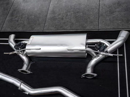 BMW 5 Series 540i G30 G31 (Fits Both Pre-LCI & LCI) 2017-ON (3.0T) with Aftermarket Parts - Catback Exhaust with Valve Quadtips Stainless Steel / Titanium from ArmorExtend