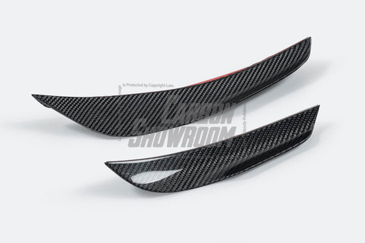 BMW 8 Series M850i 840i (With M-Package Bumper) G14 G15 G16 2018 2019 2020 2021 2022 2023 2024 with Aftermarket Parts - AE Style Front Canards Carbon Fiber from ArmorExtend