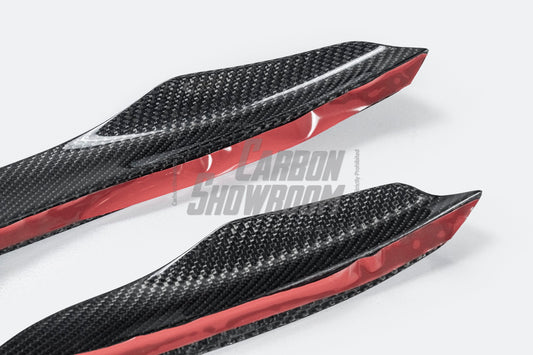 BMW 8 Series M850i 840i (With M-Package Bumper) G14 G15 G16 2018 2019 2020 2021 2022 2023 2024 with Aftermarket Parts - AE Style Front Canards Carbon Fiber from ArmorExtend
