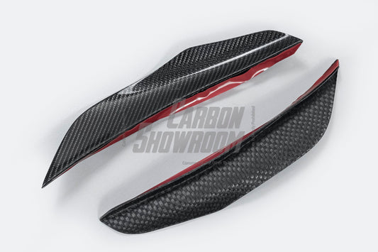 BMW 8 Series M850i 840i (With M-Package Bumper) G14 G15 G16 2018 2019 2020 2021 2022 2023 2024 with Aftermarket Parts - AE Style Front Canards Carbon Fiber from ArmorExtend