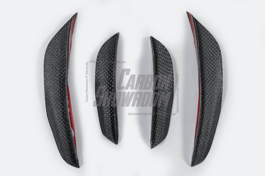BMW 8 Series M850i 840i (With M-Package Bumper) G14 G15 G16 2018 2019 2020 2021 2022 2023 2024 with Aftermarket Parts - AE Style Front Canards Carbon Fiber from ArmorExtend