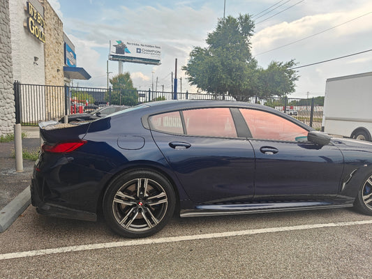 BMW 8 Series M850i 840i (With M-Package Bumper) G14 G15 G16 2018 2019 2020 2021 2022 2023 2024 with Aftermarket Parts - AE Rear Diffuser & Canards Carbon Fiber from ArmorExtend