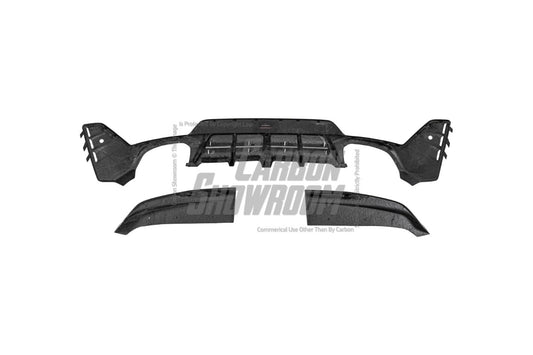 BMW 3 Series 330i (With M-Package Bumper, does not fit base model) M340i LCI G20 G21 2023 2024 with Aftermarket Parts - AE V1 Style Rear Diffuser & Canards Carbon Fiber from?ArmorExtend
