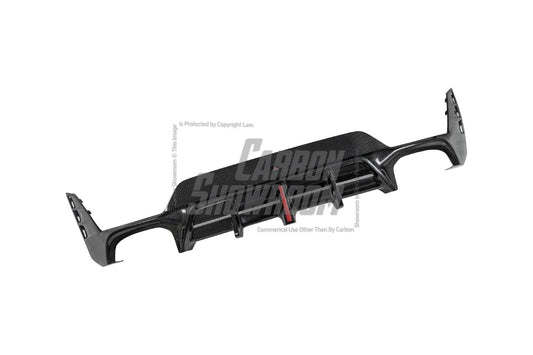 BMW 3 Series 330i (With M-Package Bumper, does not fit base model) M340i LCI G20 G21 2023 2024 with Aftermarket Parts - AE V1 Style Rear Diffuser & Canards Carbon Fiber from?ArmorExtend