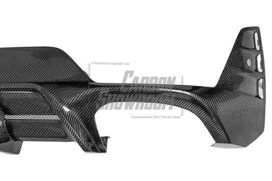 BMW 3 Series 330i (With M-Package Bumper, does not fit base model) M340i LCI G20 G21 2023 2024 with Aftermarket Parts - AE V1 Style Rear Diffuser & Canards Carbon Fiber from?ArmorExtend
