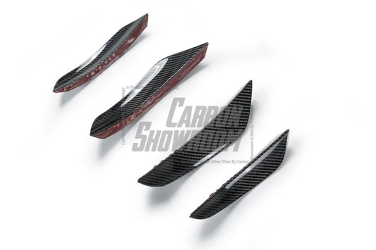 BMW 5 Series M550i 540i (With M-Package Bumper) G30 G31 LCI 2021 2022 2023 2024 with Aftermarket Parts - AE Style Front Canards Carbon Fiber from ArmorExtend