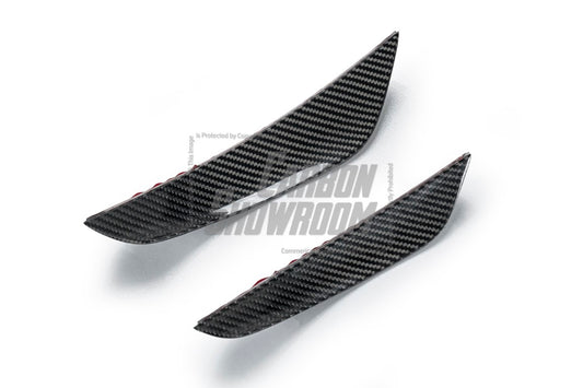 BMW 5 Series M550i 540i (With M-Package Bumper) G30 G31 LCI 2021 2022 2023 2024 with Aftermarket Parts - AE Style Front Canards Carbon Fiber from ArmorExtend