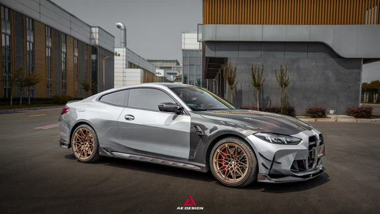 BMW M3 G80 G81 2021 2022 2023 2024 & M4 G82 G83 2021 2022 2023 2024 with Aftermarket Parts - AE Style Front Fenders Carbon Fiber from ArmorExtend