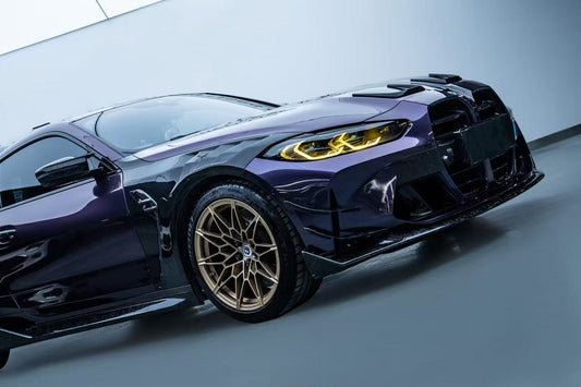 BMW M3 G80 G81 2021 2022 2023 2024 & M4 G82 G83 2021 2022 2023 2024 with Aftermarket Parts - AE Style Front Fenders Carbon Fiber from ArmorExtend
