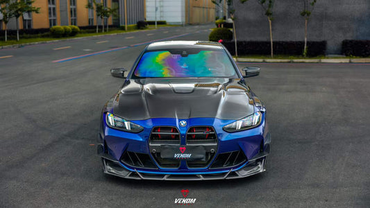BMW M3 G80 G81 2021-ON & M4 G82 G83 2021-ON with Aftermarket Parts - Venom Sport Series Style Front Lip Dry Pre-preg Carbon Fiber from ArmorExtend