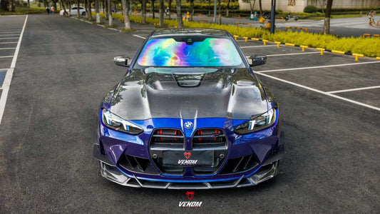 BMW M3 G80 G81 2021-ON & M4 G82 G83 2021-ON with Aftermarket Parts - Venom Sport Series Style Front Lip Dry Pre-preg Carbon Fiber from ArmorExtend