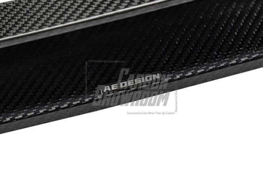 BMW M3 G80 G81 2021 2022 2023 2024 & M4 G82 G83 2021 2022 2023 2024 with Aftermarket Parts - AE V1 Style Front Lip Carbon Fiber from ArmorExtend