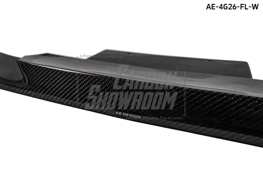 BMW I4 M50 / e Drive 40 (with M-package bumper, does not fit base model) I4 M50 / e Drive 40 & 4 Series Gran Coupe M440i 430i (with M-package bumper, does not fit base model) G26 2022 2023 2024 with Aftermarket Parts - AE Style Front Lip Carbon Fiber / ABS from ArmorExtend