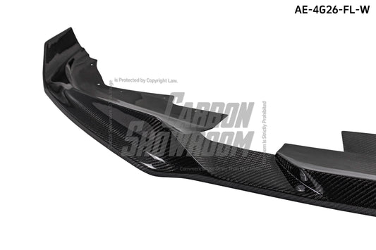 BMW I4 M50 / e Drive 40 (with M-package bumper, does not fit base model) I4 M50 / e Drive 40 & 4 Series Gran Coupe M440i 430i (with M-package bumper, does not fit base model) G26 2022 2023 2024 with Aftermarket Parts - AE Style Front Lip Carbon Fiber / ABS from ArmorExtend