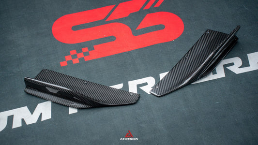 BMW I4 M50 / e Drive 40 G26 2022-ON & 4 Series Gran Coupe M440i 430i G26 2022-ON (with M-package bumper, does not fit base model) with Aftermarket Parts - AE Style Carbon Fiber Rear Diffuser & Canards from ArmorExtend