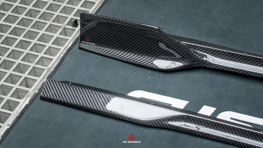 BMW I4 M50 / e Drive 40 & 4 Series Gran Coupe M440i 430i G26 2022 2023 2024 with Aftermarket Parts - AE Style Side Skirts Carbon Fiber from ArmorExtend