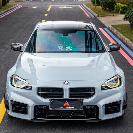 BMW M2/C G87 2023 2024 with Aftermarket Parts - AE Style Lower Grill Carbon Fiber from ArmorExtend