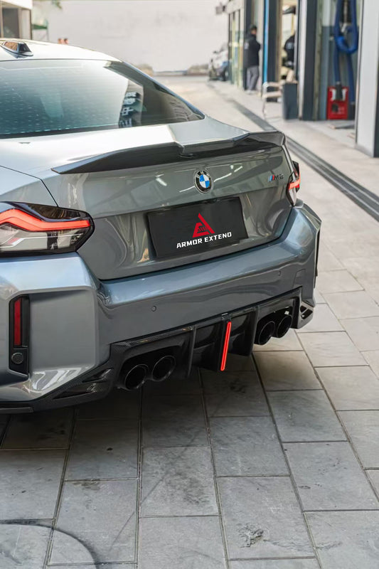 BMW M2 M2C G87 2023 2024 with Aftermarket Parts - ART & ART Street Version & AE Track Version Style Rear Diffuser & Canards Pre-preg Carbon Fiber from ArmorExtend