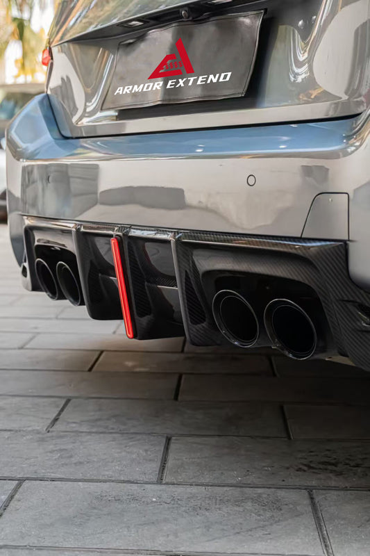 BMW M2 M2C G87 2023 2024 with Aftermarket Parts - ART & ART Street Version & AE Track Version Style Rear Diffuser & Canards Pre-preg Carbon Fiber from ArmorExtend