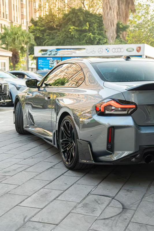 BMW M2 & M2C G87 2023 2024& with Aftermarket Parts - ART Style Side Skirts Pre-preg Carbon Fiber from ArmorExtend