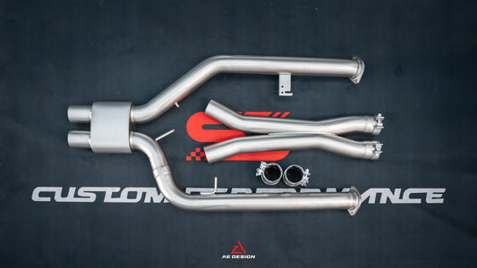 BMW M2C G87 2023-ON (3.0T) with Aftermarket Parts - Midpipe Exhaust Stainless Steel / Titanium from ArmorExtend