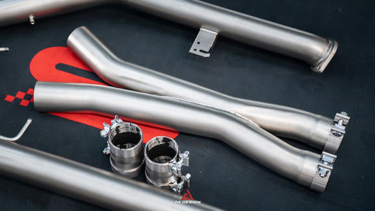 BMW M2C G87 2023-ON (3.0T) with Aftermarket Parts - Midpipe Exhaust Stainless Steel / Titanium from ArmorExtend