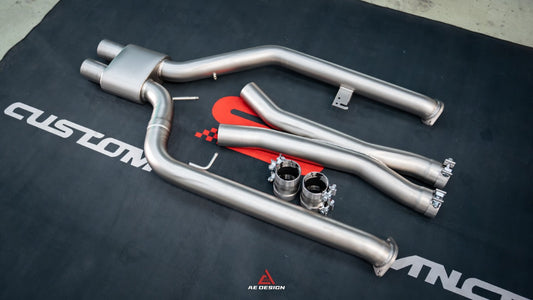 BMW M2C G87 2023-ON (3.0T) with Aftermarket Parts - Midpipe Exhaust Stainless Steel / Titanium from ArmorExtend
