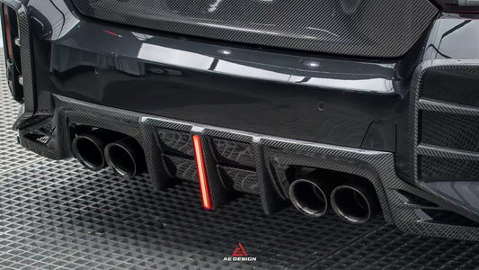BMW M2 M2C G87 2023 2024 with Aftermarket Parts - ART & ART Street Version & AE Track Version Style Rear Diffuser & Canards Carbon Fiber from ArmorExtend