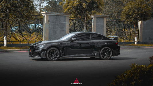 BMW M2 & M2C G87 2023 2024 with Aftermarket Parts - ART Style Side Skirts Carbon Fiber from ArmorExtend