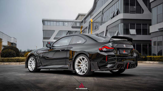 BMW M2 M2C G87 2023 2024 with Aftermarket Parts - ART & ART Street Version & AE Track Version Style Rear Diffuser & Canards Pre-preg Carbon Fiber from ArmorExtend