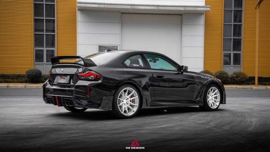 BMW M2 M2C G87 2023 2024 with Aftermarket Parts - ART & ART Street Version & AE Track Version Style Rear Diffuser & Canards Pre-preg Carbon Fiber from ArmorExtend