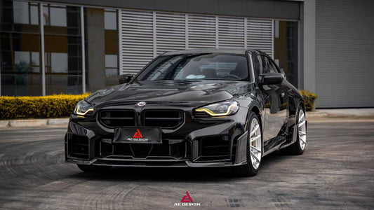 BMW M2 & M2C G87 2023 2024 with Aftermarket Parts - AE V2 Style Front Fenders Pre-preg Carbon Fiber from ArmorExtend