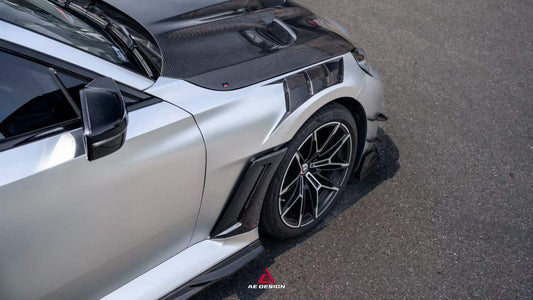 BMW M2 M2CS G87 2023-ON & 2 Series 230i M240i G42 2022-ON with Aftermarket Parts - ART Vented Transparent Glass V2 Style Hood Bonnet Double-sided Dry Pre-preg Carbon Fiber from ArmorExtend