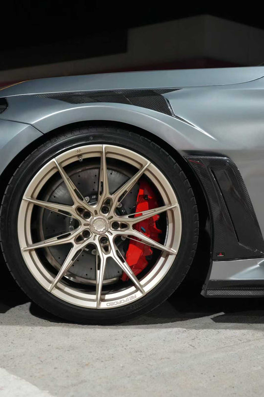 BMW M2 & M2C G87 2023 2024 with Aftermarket Parts - AE V2 Style Front Fenders Pre-preg Carbon Fiber from ArmorExtend