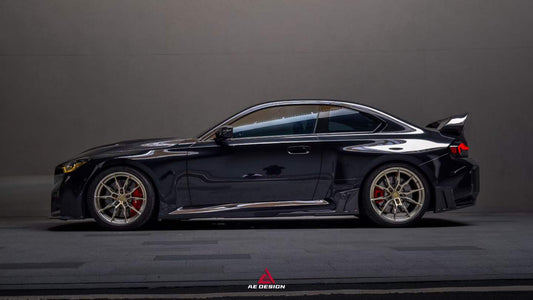 BMW M2 & M2C G87 2023 2024& with Aftermarket Parts - ART Style Side Skirts Pre-preg Carbon Fiber from ArmorExtend