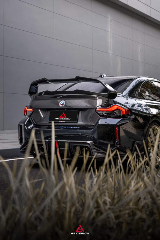 BMW M2 M2C G87 2023 2024 with Aftermarket Parts - ART & ART Street Version & AE Track Version Style Rear Diffuser & Canards Carbon Fiber from ArmorExtend