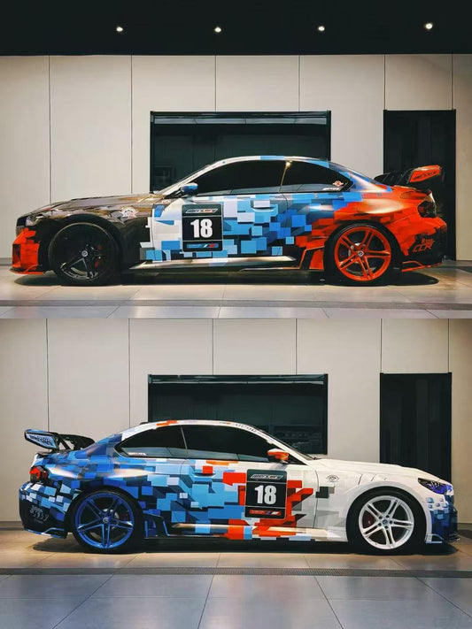 BMW M2 & M2C G87 2023 2024 with Aftermarket Parts - ART Style Side Skirts Pre-preg Carbon Fiber from ArmorExtend