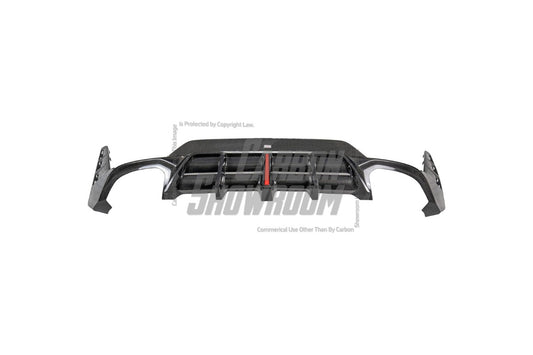 BMW 3 Series 330i (With M-Package Bumper, does not fit base model) M340i LCI G20 G21 2023 2024 2025 with Aftermarket Parts - AE V2 Style Rear Diffuser & Canards Carbon Fiber from ArmorExtend