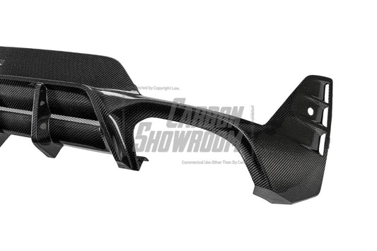 BMW 3 Series 330i (With M-Package Bumper, does not fit base model) M340i LCI G20 G21 2023 2024 2025 with Aftermarket Parts - AE V2 Style Rear Diffuser & Canards Carbon Fiber from ArmorExtend