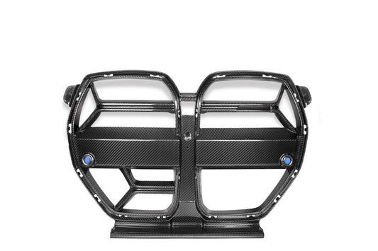 BMW M3 M3C M3CS G80 G81 2021-ON & M4 M4C M4CS G82 G83 2021-ON with Aftermarket Parts - CSL / Without ACC & CSL / With ACC Front Kidney Grill Pre-preg Carbon Fiber from ArmorExtend