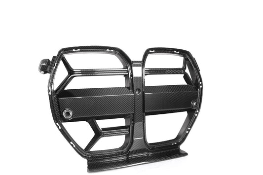 BMW M3 M3C M3CS G80 G81 2021-ON & M4 M4C M4CS G82 G83 2021-ON with Aftermarket Parts - CSL / Without ACC & CSL / With ACC Front Kidney Grill Pre-preg Carbon Fiber from ArmorExtendRepublic