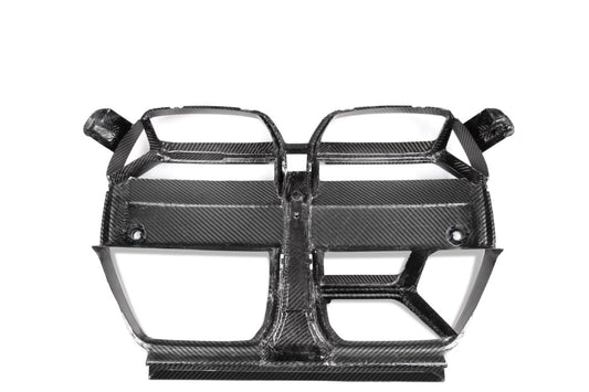 BMW M3 M3C M3CS G80 G81 2021 2022 2023 2024 & M4 M4C M4CS G82 G83 2021 2022 2023 2024 with Aftermarket Parts - CSL / Without ACC & CSL / With ACC Front Kidney Grill Pre-preg Carbon Fiber from Aero Republic