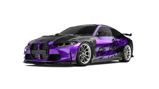 BMW M4 / M4C / M4CS G82 G83 2021-ON with Aftermarket Parts - ART Widebody Front Fenders Dry Pre-preg Carbon Fiber from ArmorExtend